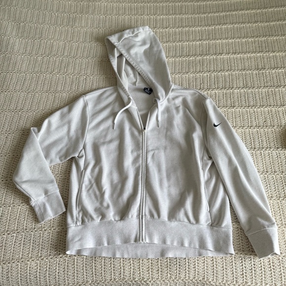 Nike Women's Get Fit Fleece Full Zip Dri-Fit Cotton Blend Hoodie Size Medium - Picture 4 of 9